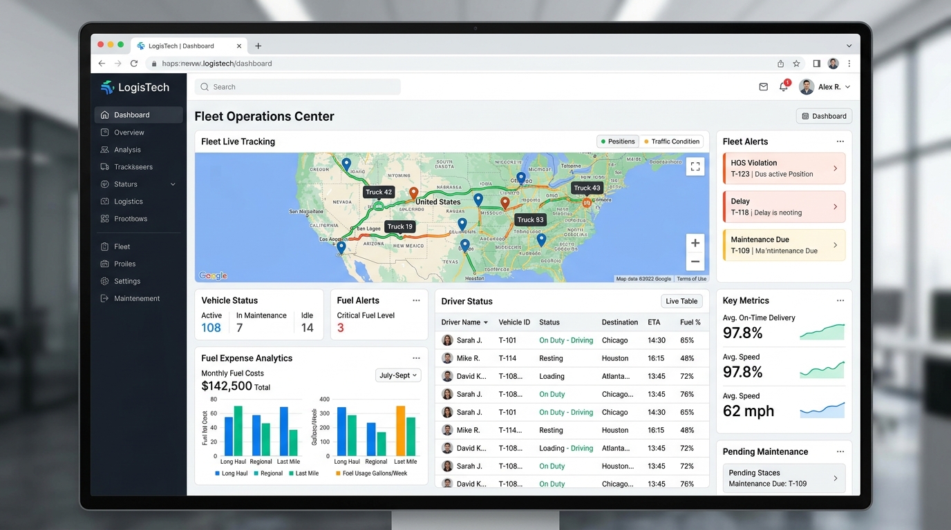 Truckana Fleet Operations Center SaaS platform